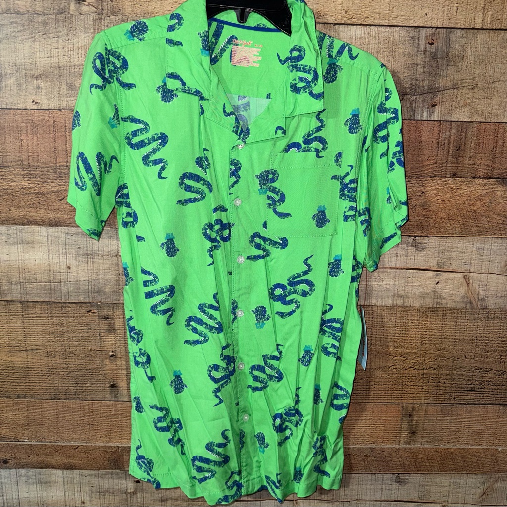 Cat & Jack Snake Button Down Shirt Boys 14 Nwt
